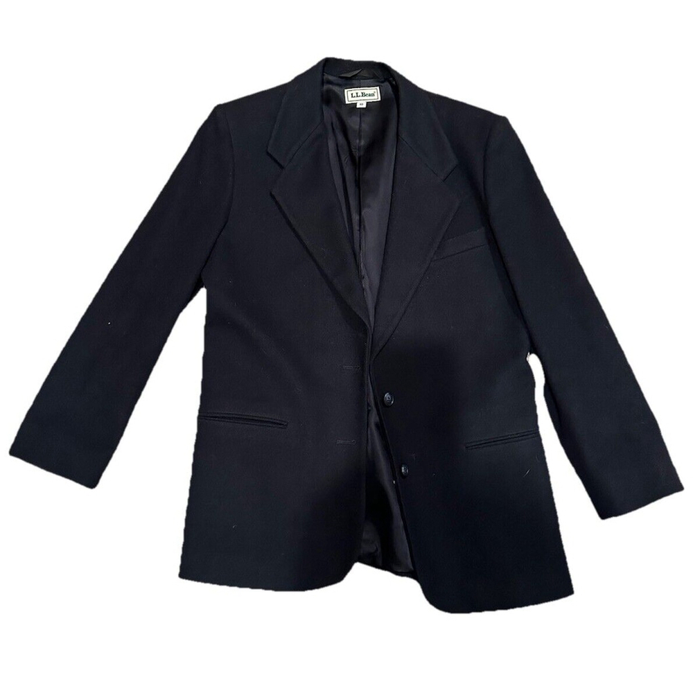 LL Bean Vintage Wool Blazer Coat Jacket Womens 10 Lined